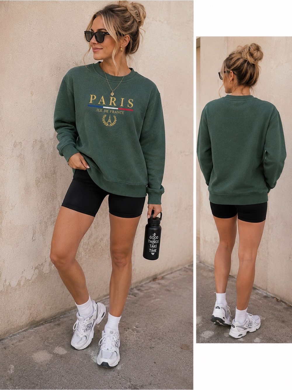 Paris Graphic Crewneck Sweatshirt - M
